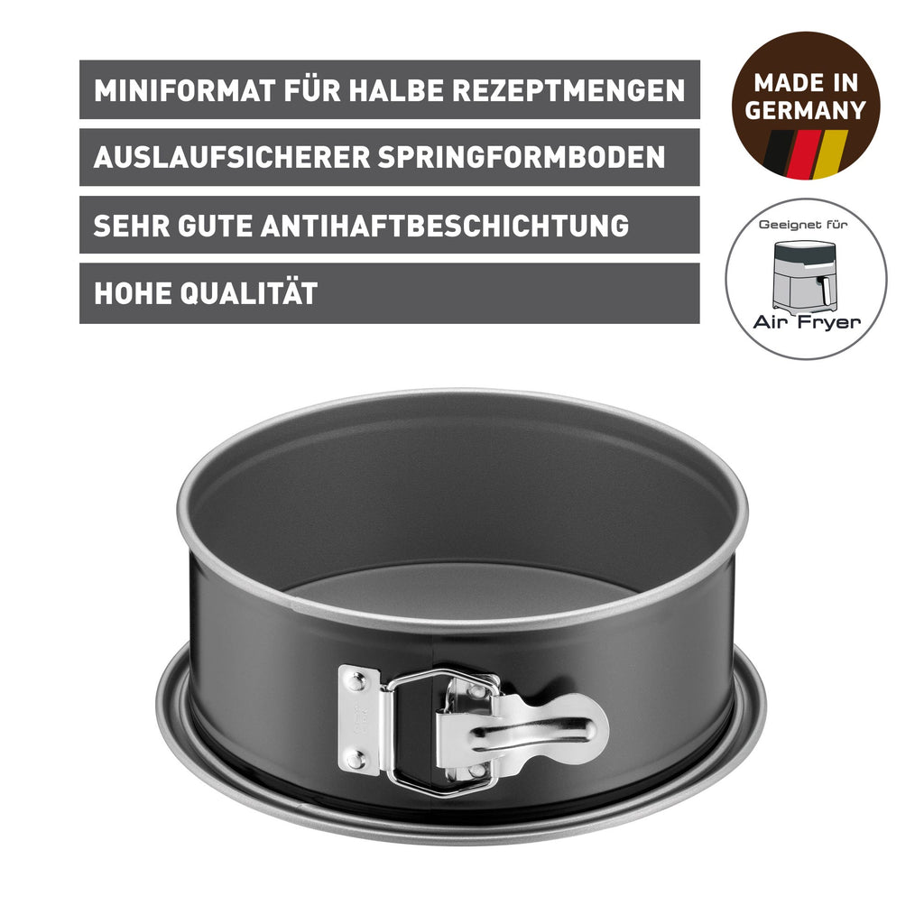 Montert Mini springform 20 cm non-stick karbonstål - Kaiser med lokk
