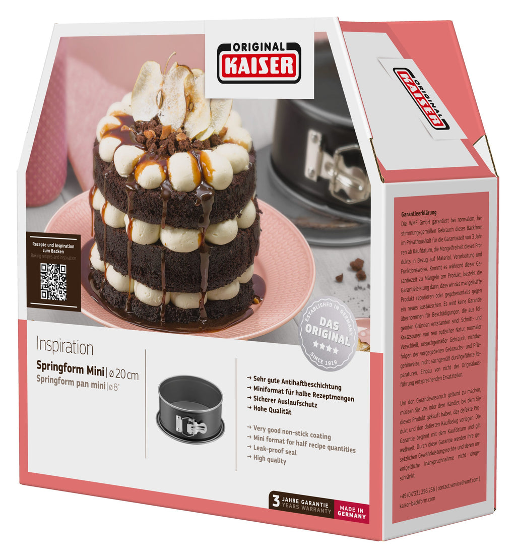 Nærbilde av kant på Mini springform 20 cm non-stick karbonstål - Kaiser
