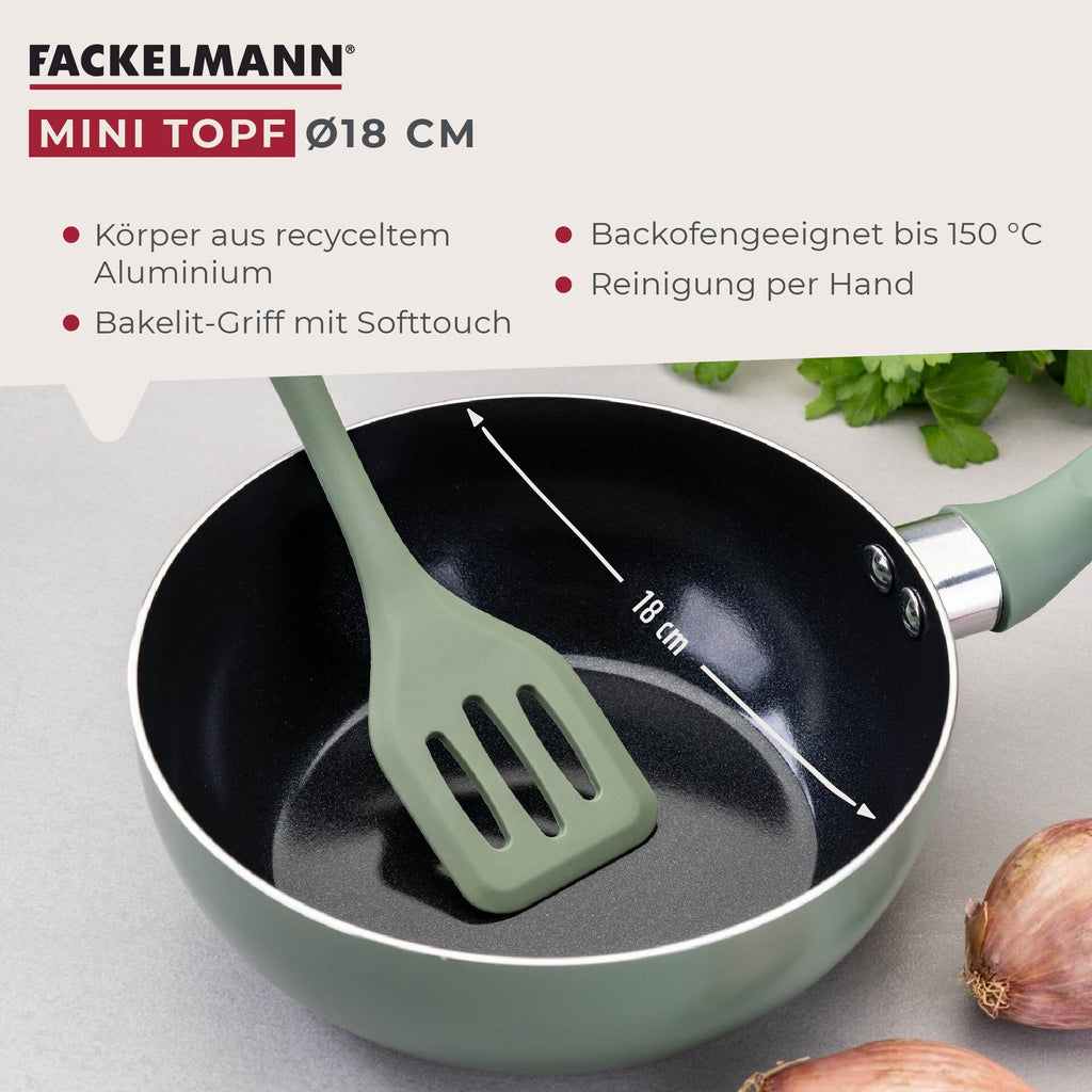 Ergonomisk Soft-Touch håndtak på mini wokpanne