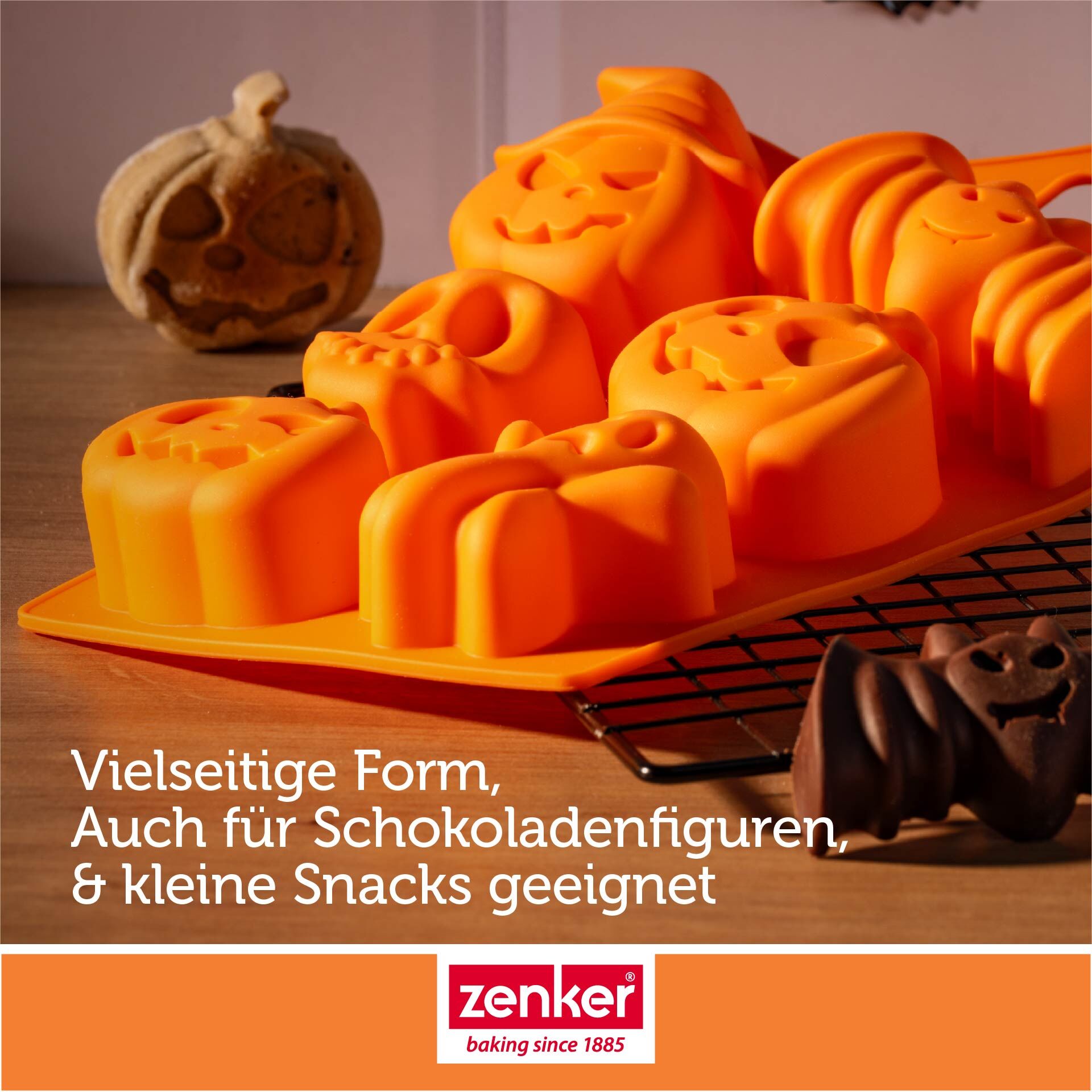 Minikakeform/iskubittform silikon halloween 6 former i bruk