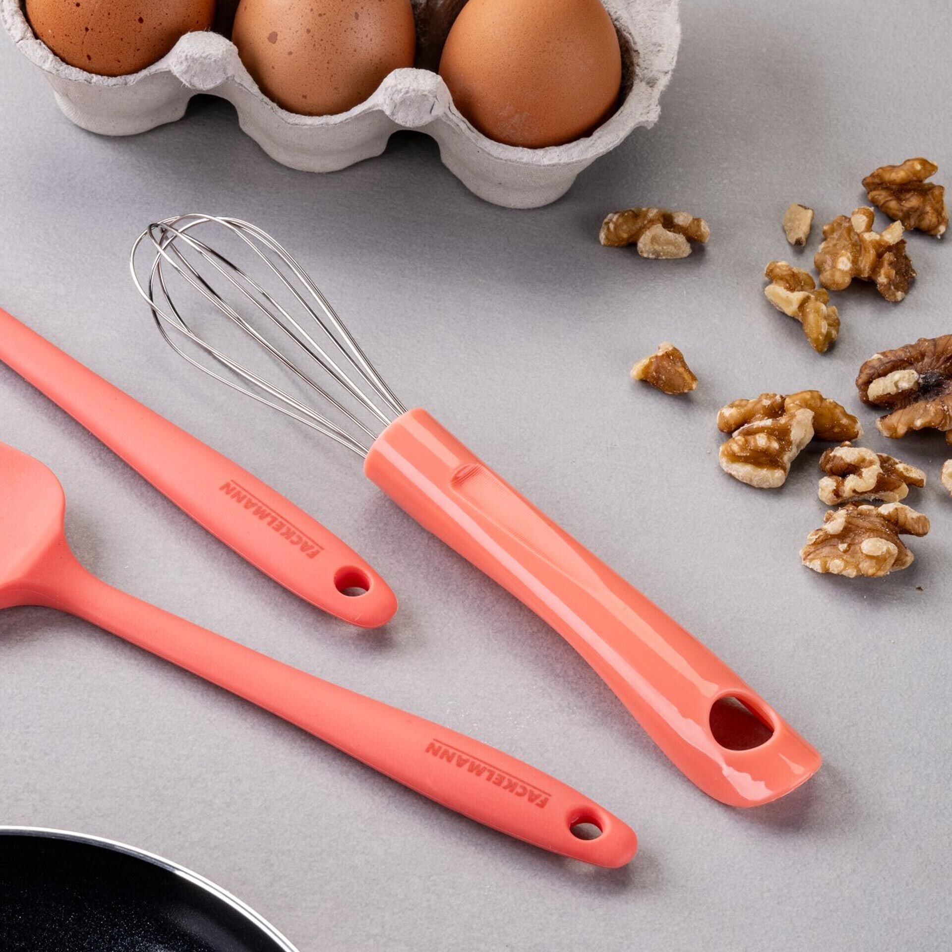 Minivisp rosa rustfritt stål 20 cm for barn bakside