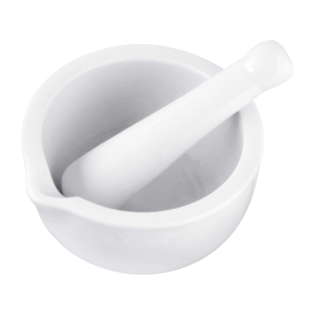 Morter med pistill porselen Ø12x6,5 cm forfra