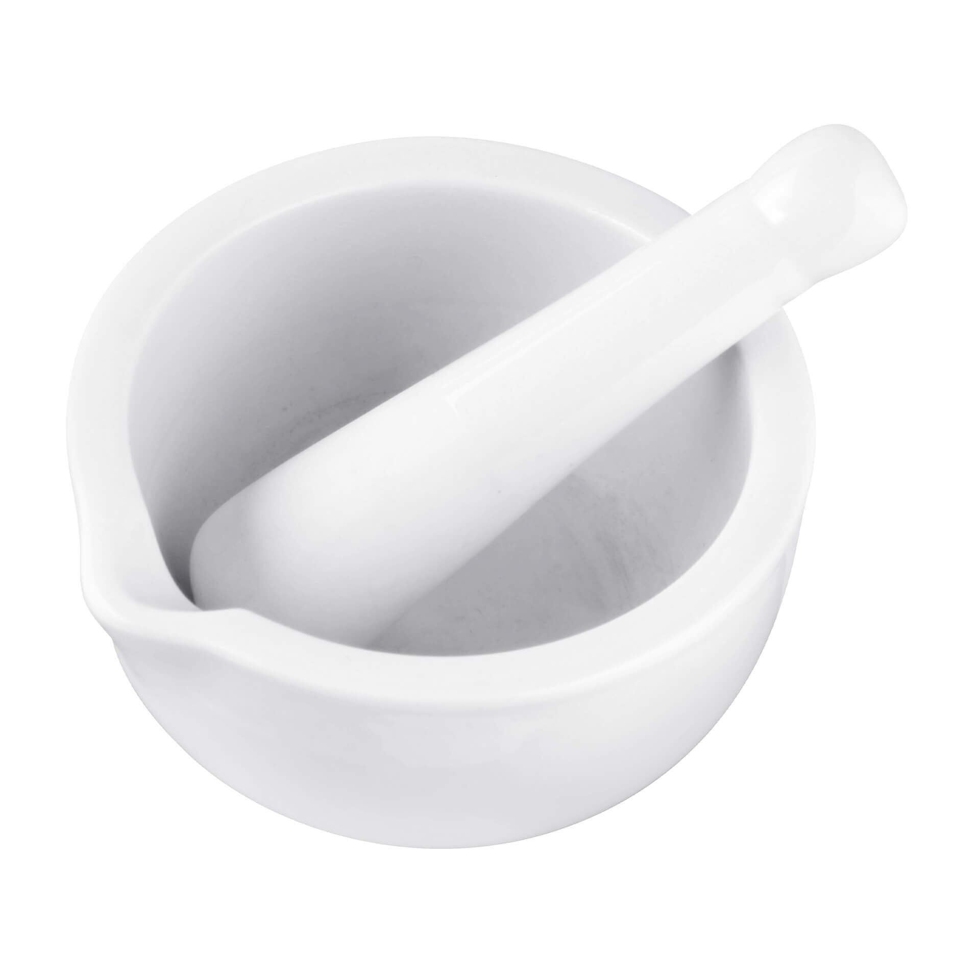 Morter med pistill porselen Ø12x6,5 cm forfra