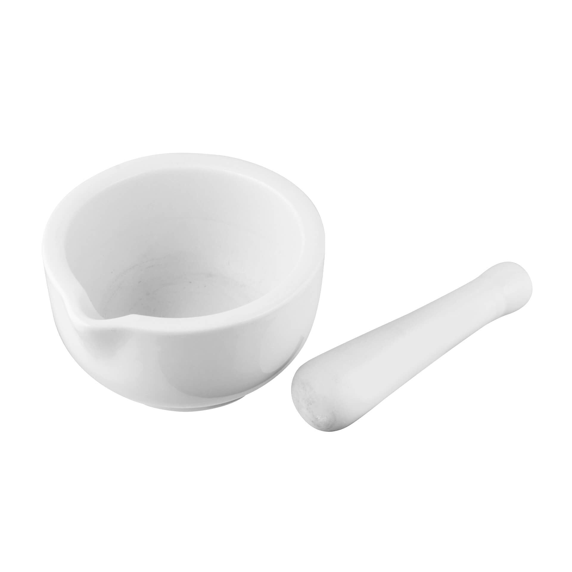 Morter med pistill porselen Ø12x6,5 cm bakside