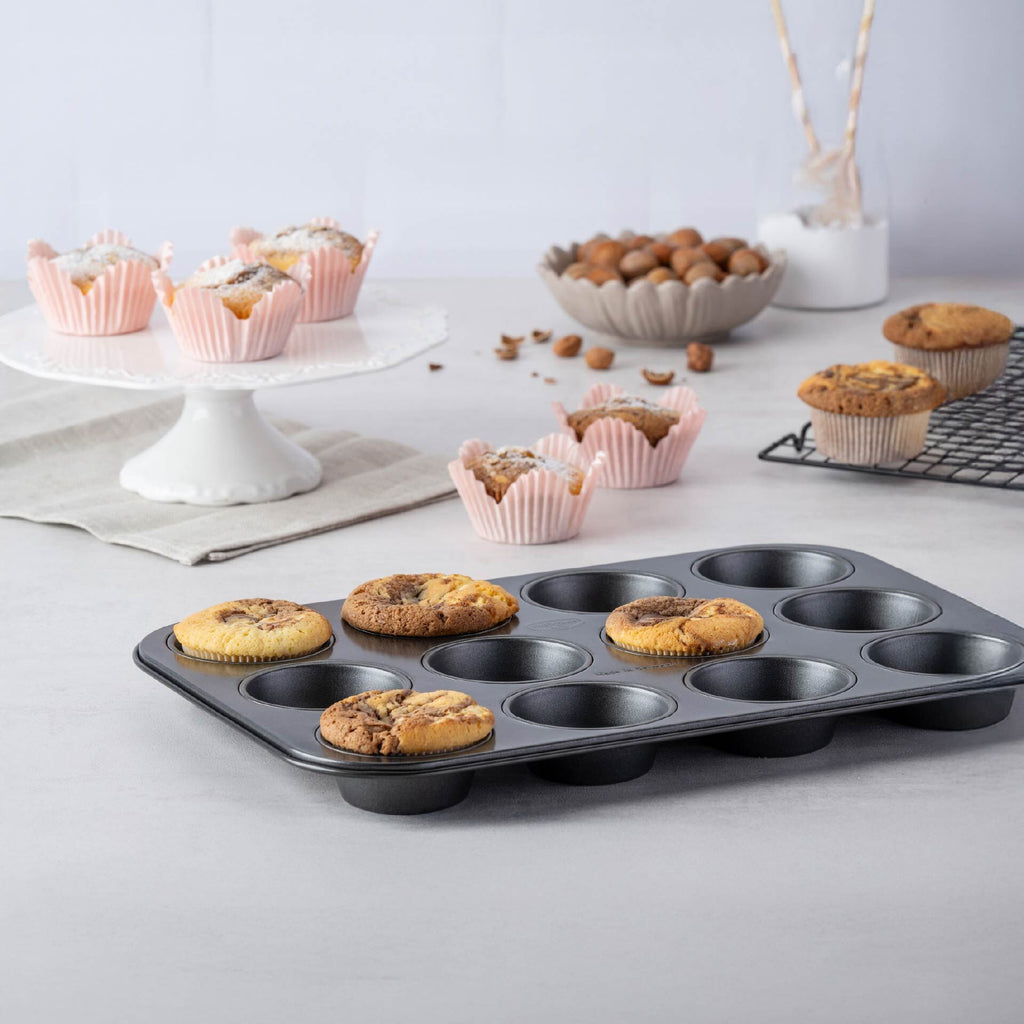 Muffinsform 12 kopper non-stick PFAS-fri - Dr. Oetker bakside