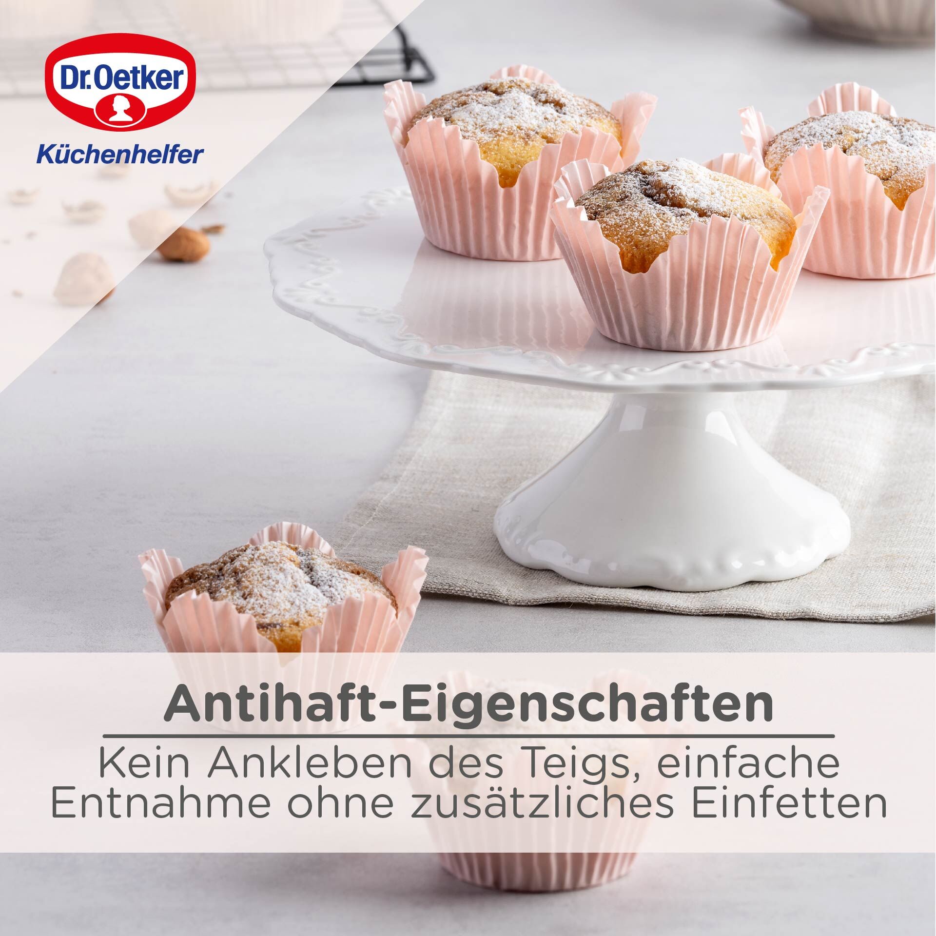 Muffinsform 12 kopper non-stick PFAS-fri - Dr. Oetker montert i ovn