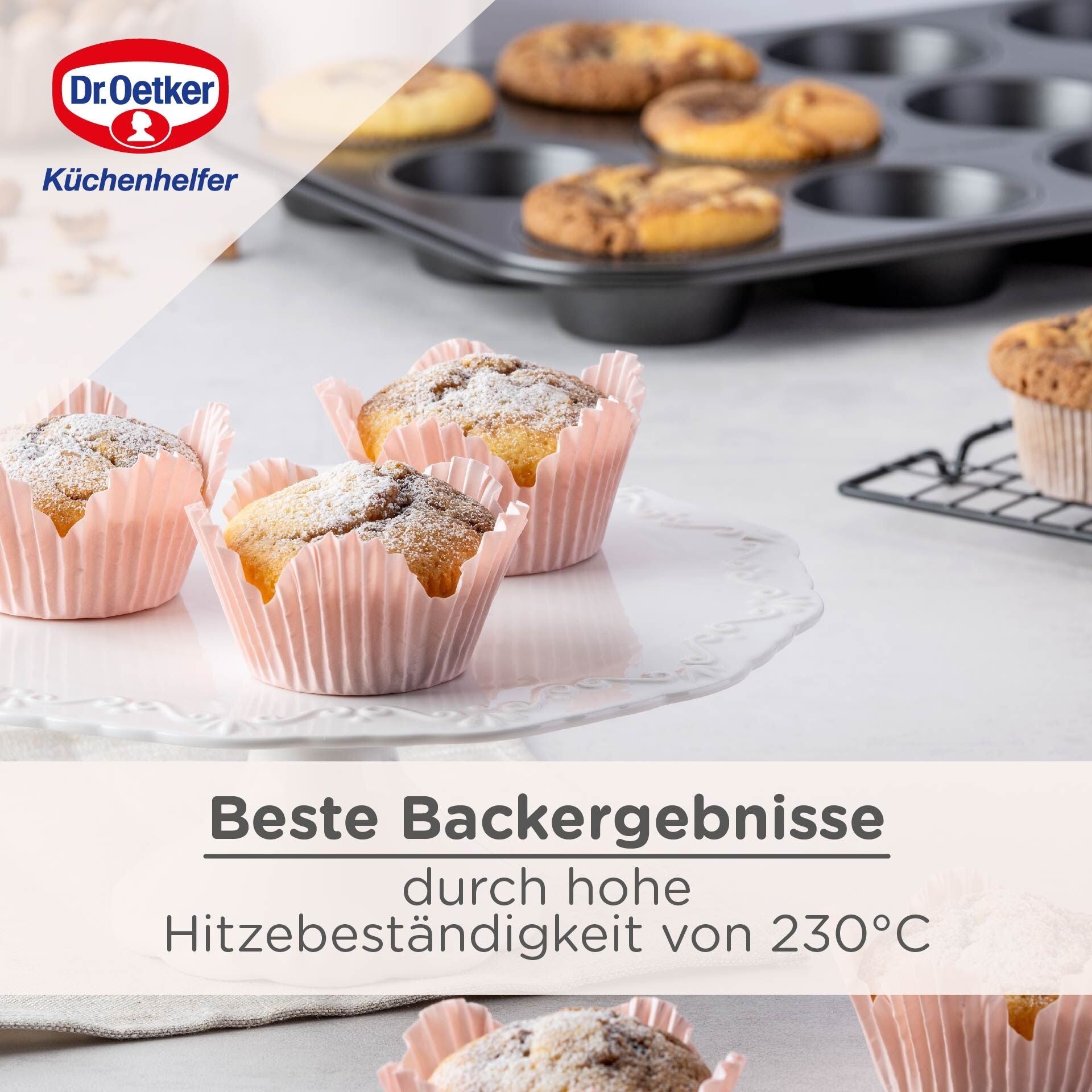 Muffinsform 12 kopper non-stick PFAS-fri - Dr. Oetker sideprofil
