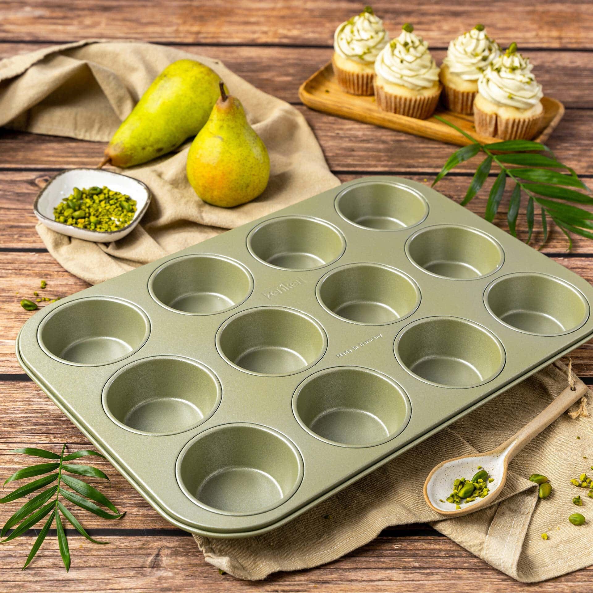 Muffinsform 12 kopper non-stick Green Vision - Zenker i bruk