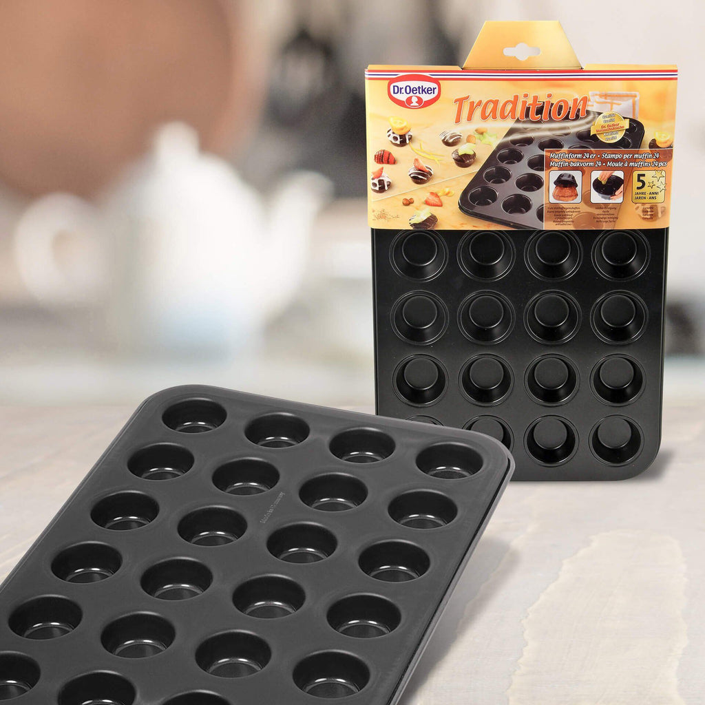 Detalj av non-stick belegg på Muffinsform 24 kopper mini non-stick Tradition - Dr. Oetker