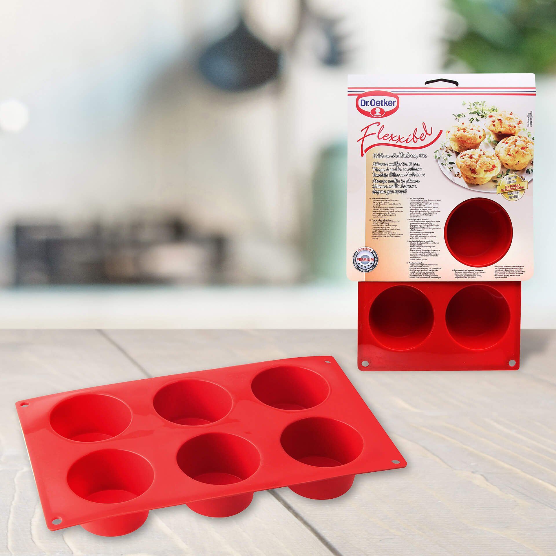Muffinsform silikon 6 kopper Flexxibel Love Ø5,5 cm bakside