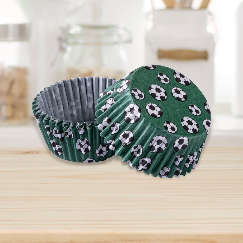 Muffinsformer fotball papir Ø5 cm 50 stk - Zenker bakside
