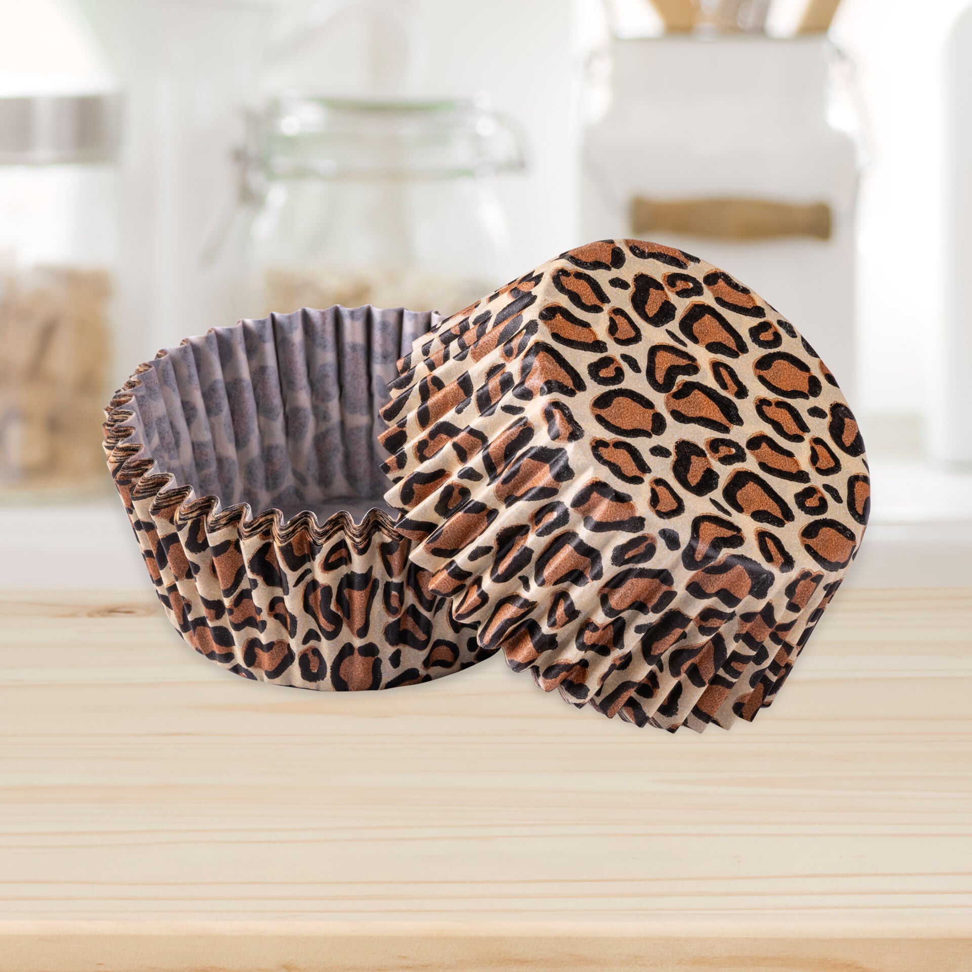 Muffinsformer leopard papir Ø5 cm 50 stk - Zenker detalj av mønster