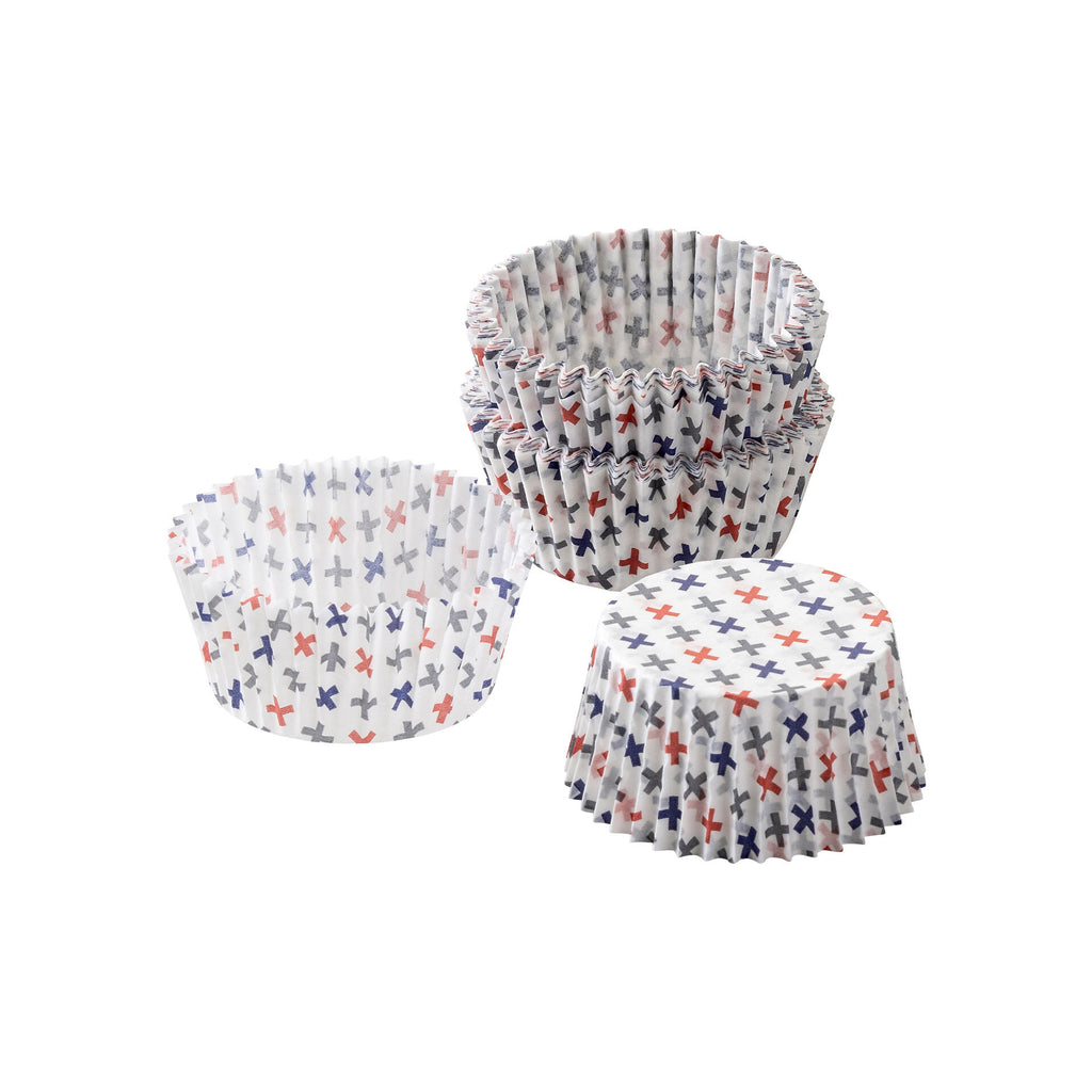 Muffinsformer papir 50 stk rødt og hvitt design Dr. Oetker forfra