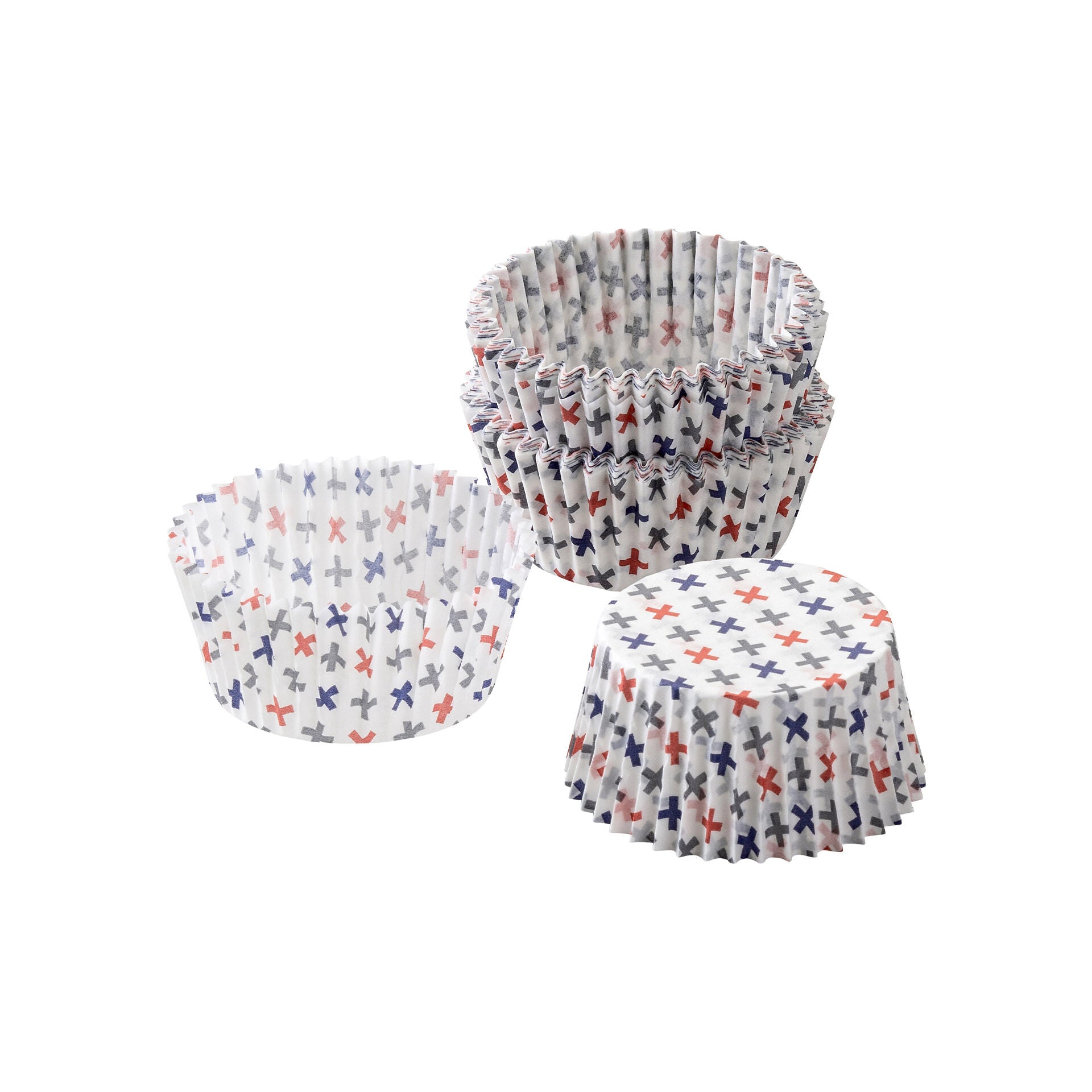 Muffinsformer papir 50 stk rødt og hvitt design Dr. Oetker forfra