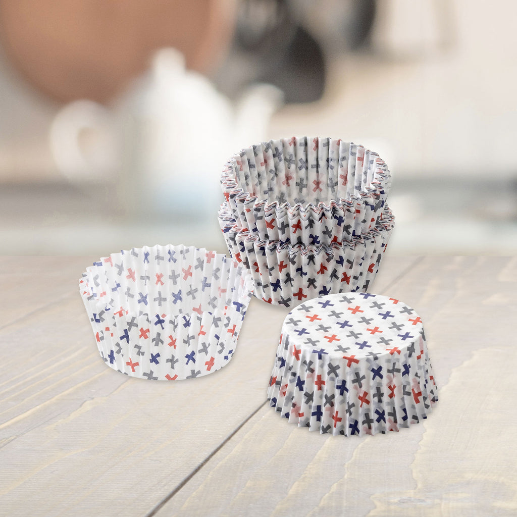 Muffinsformer papir 50 stk rødt og hvitt design Dr. Oetker detalj