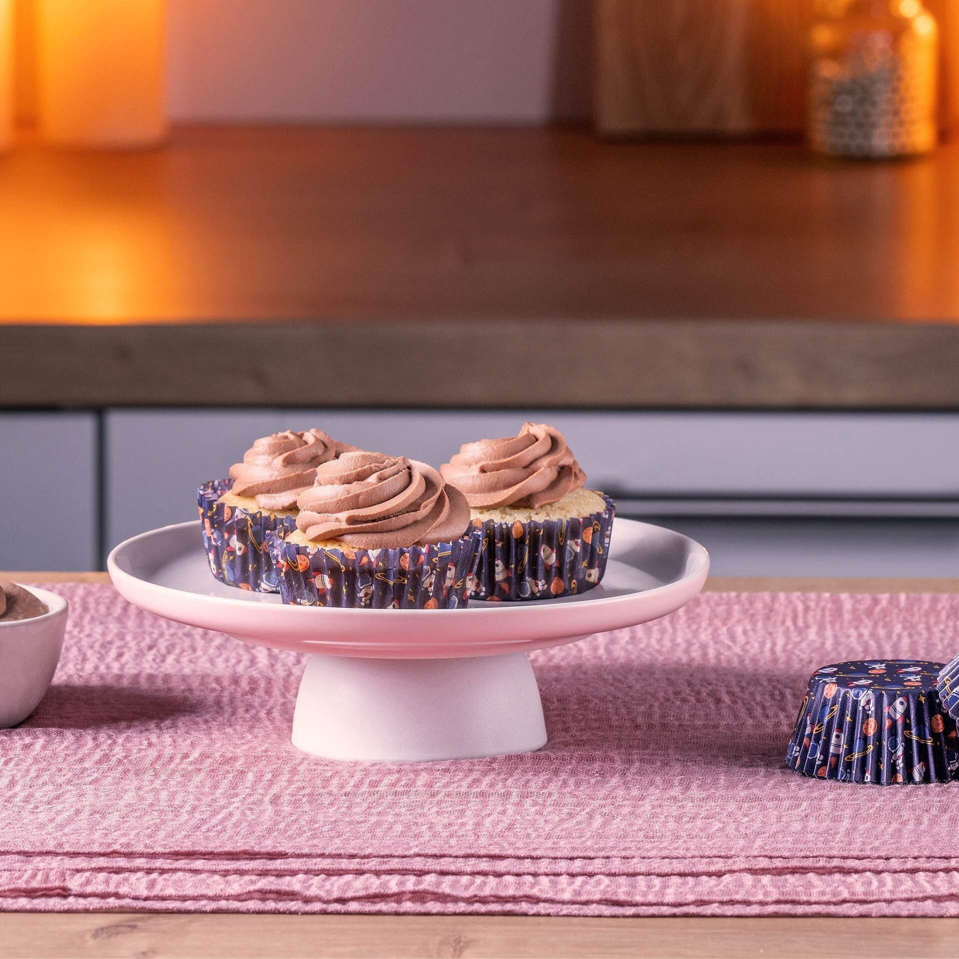 Muffinsformer papir astronaut Ø5 cm 50 stk - Zenker nærbilde av design