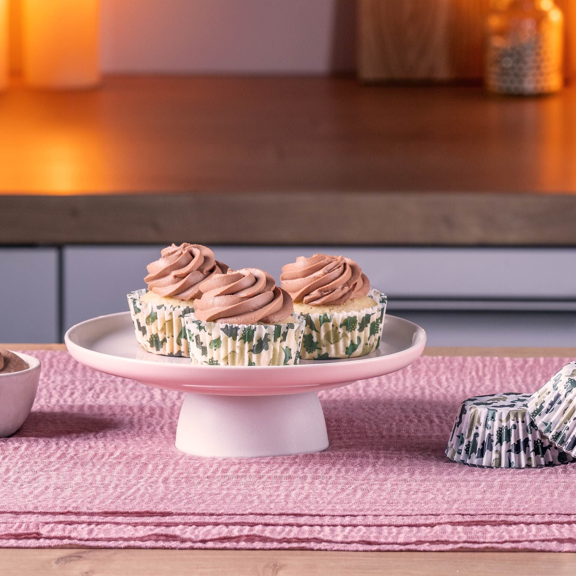 Detaljbilde av muffinsformer papir dinosaur Ø5 cm 50 stk - Zenker