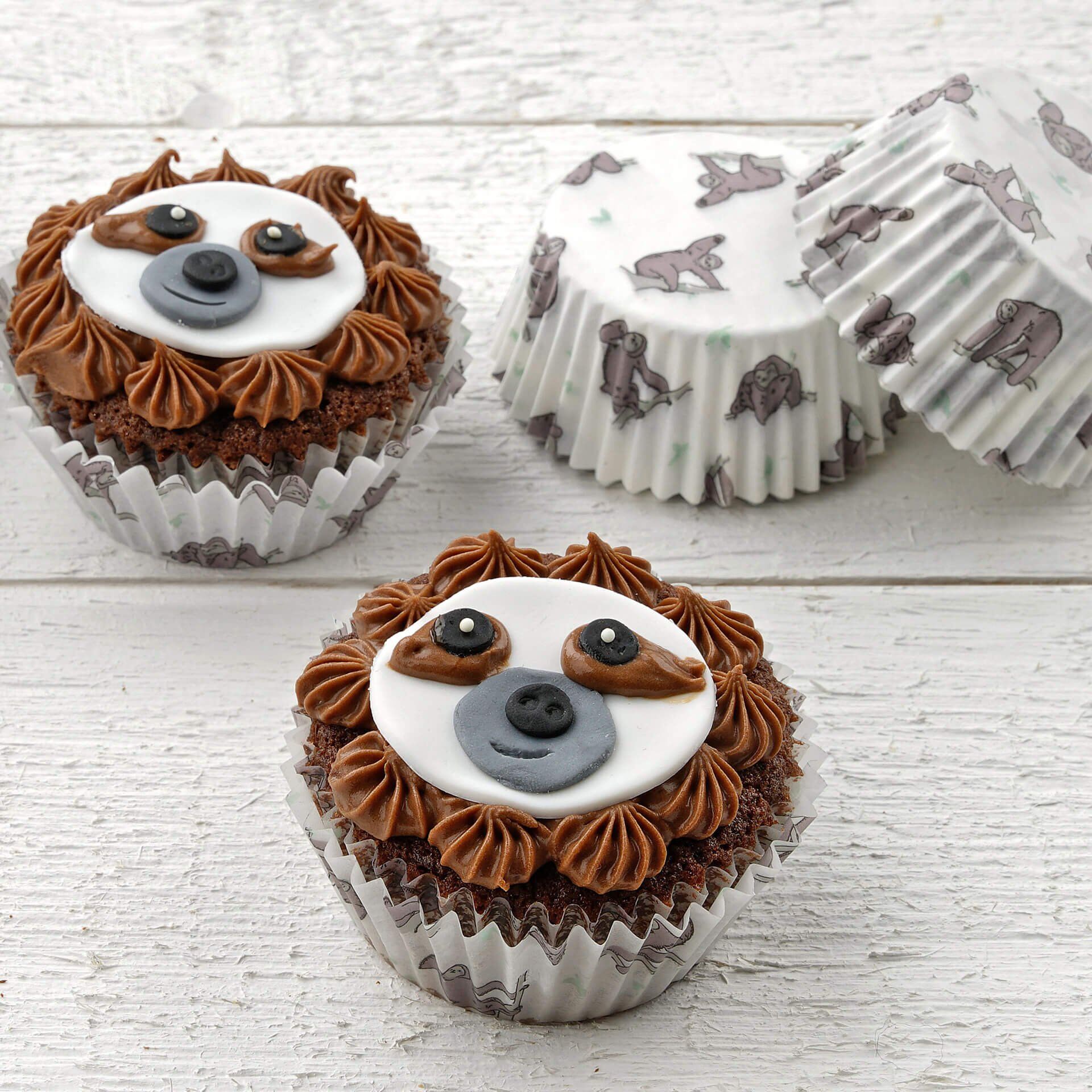 Detalj av muffinsformer papir dovendyr 50 stk Ø5 cm Zenker
