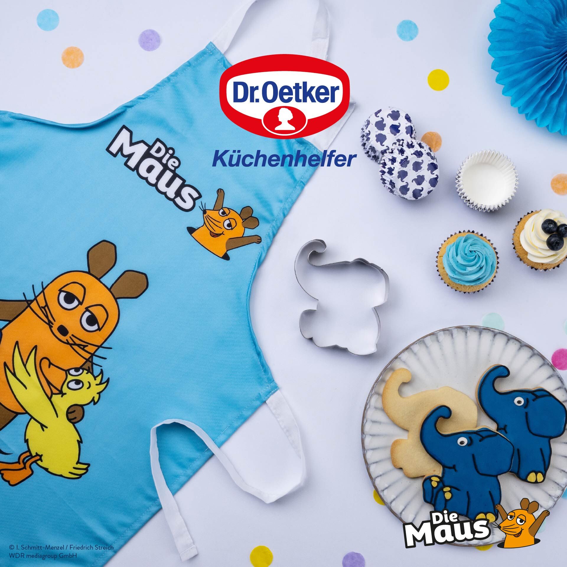 Muffinsformer papir elefant Ø5 cm 50 stk Dr. Oetker i bruk
