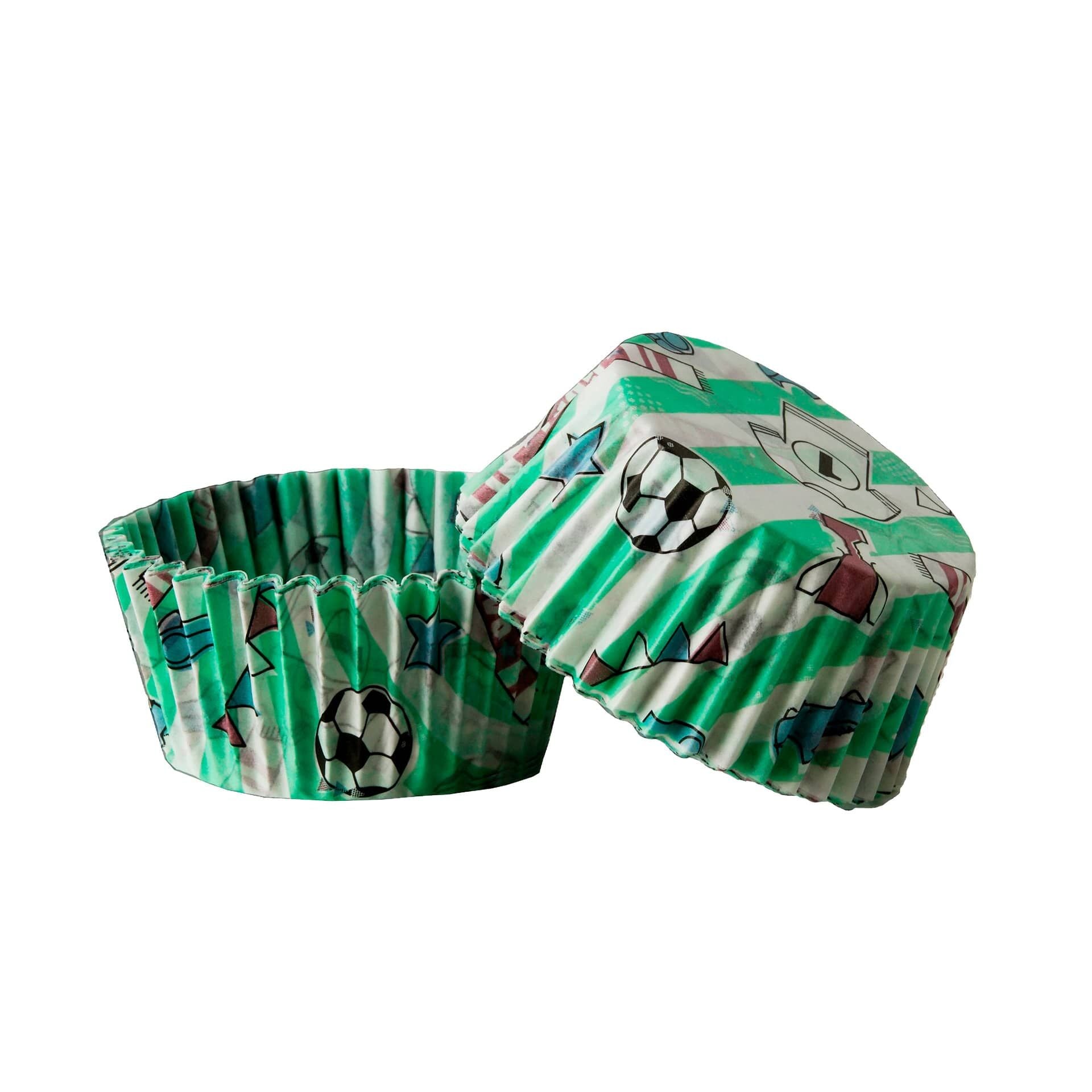 Muffinsformer papir fotball 30 stk Ø5 cm Zenker forfra