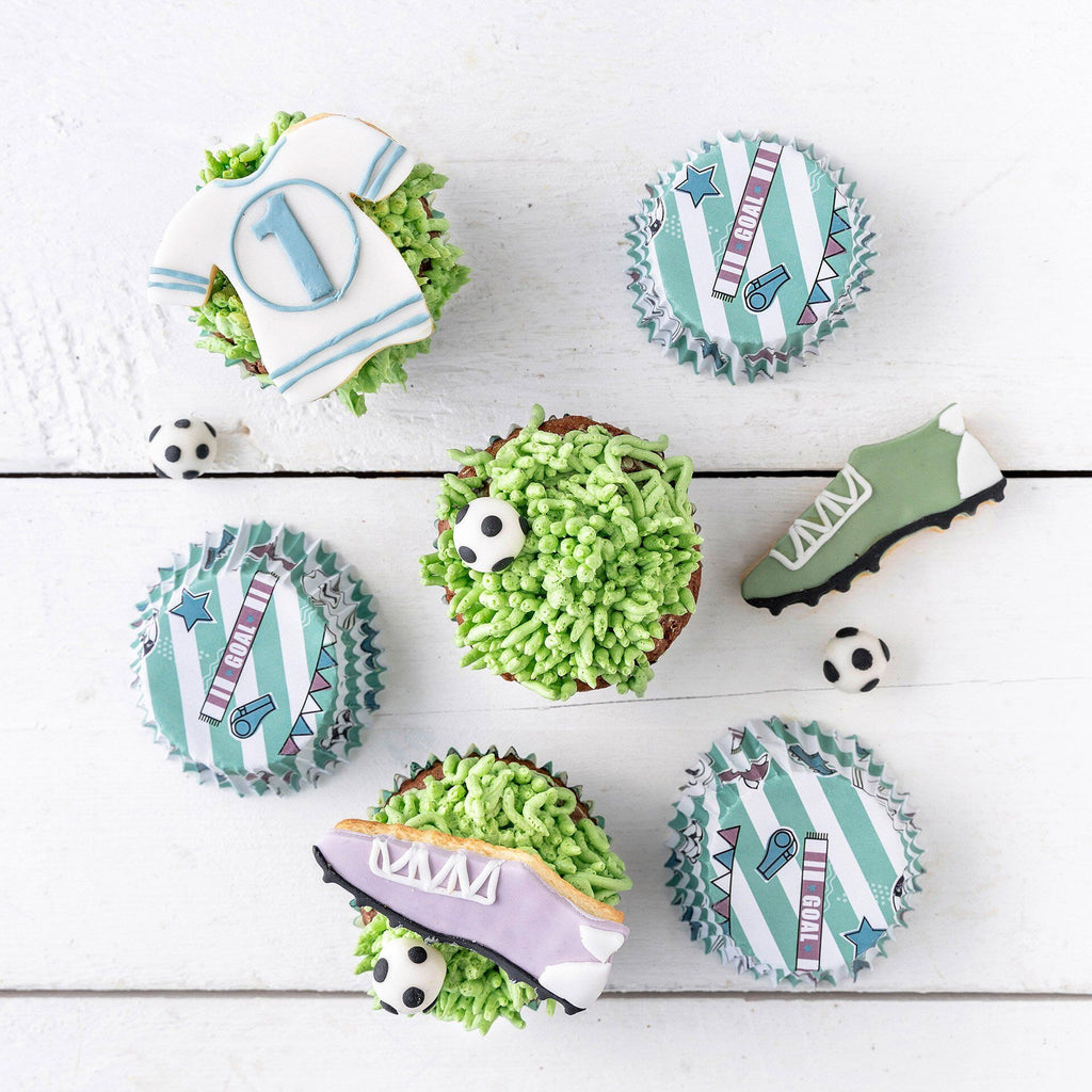 Muffinsformer papir fotball 30 stk Ø5 cm Zenker bakside