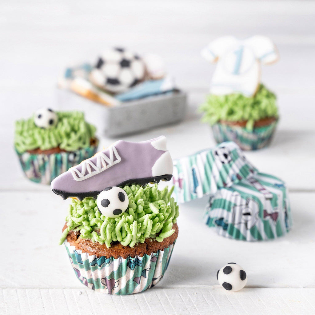 Muffinsformer papir fotball 30 stk Ø5 cm Zenker detalj