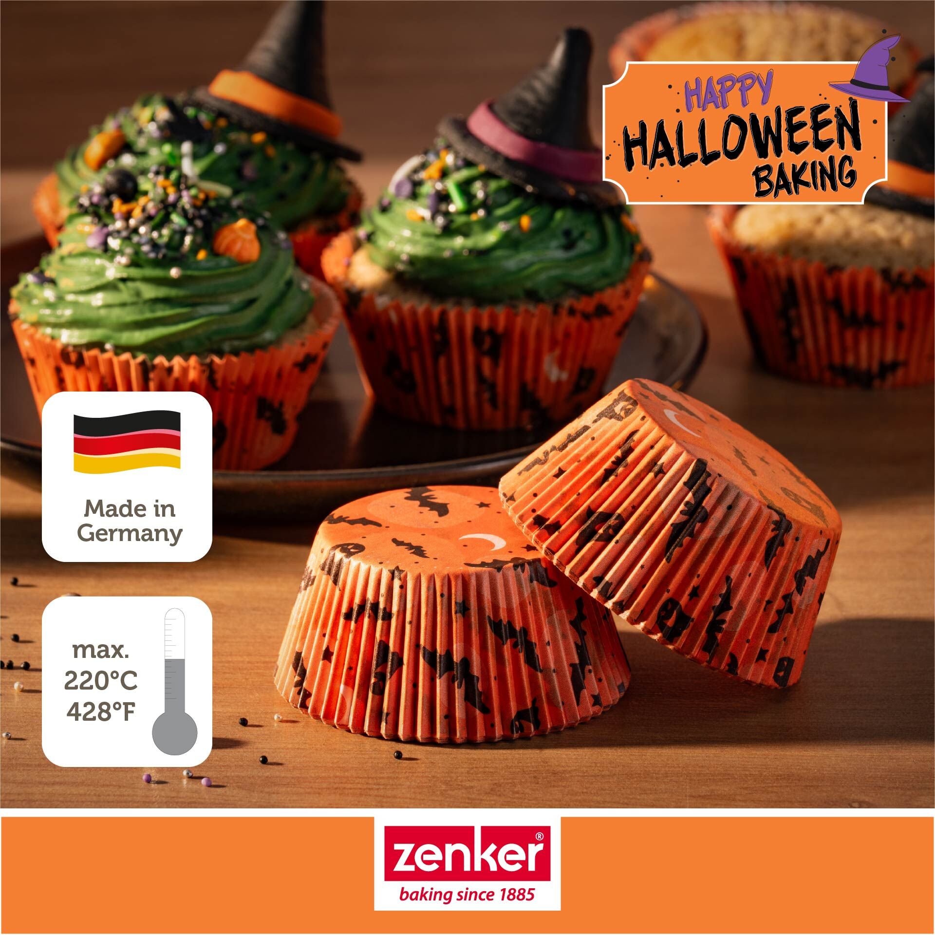 Muffinsformer papir halloween 50 stk - Zenker montert