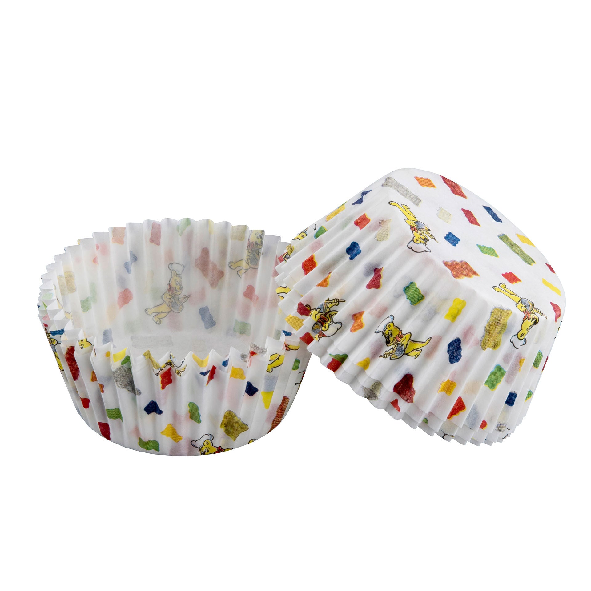 Muffinsformer papir HARIBO Gullbjørn 50 stk forfra