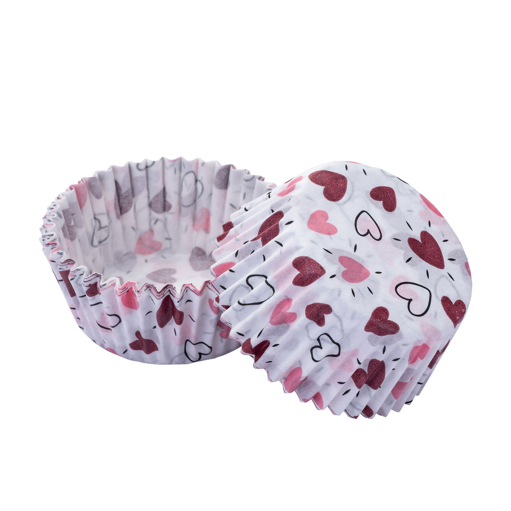 Muffinsformer papir hjerteform 40 stk Ø7 cm - Zenker forfra
