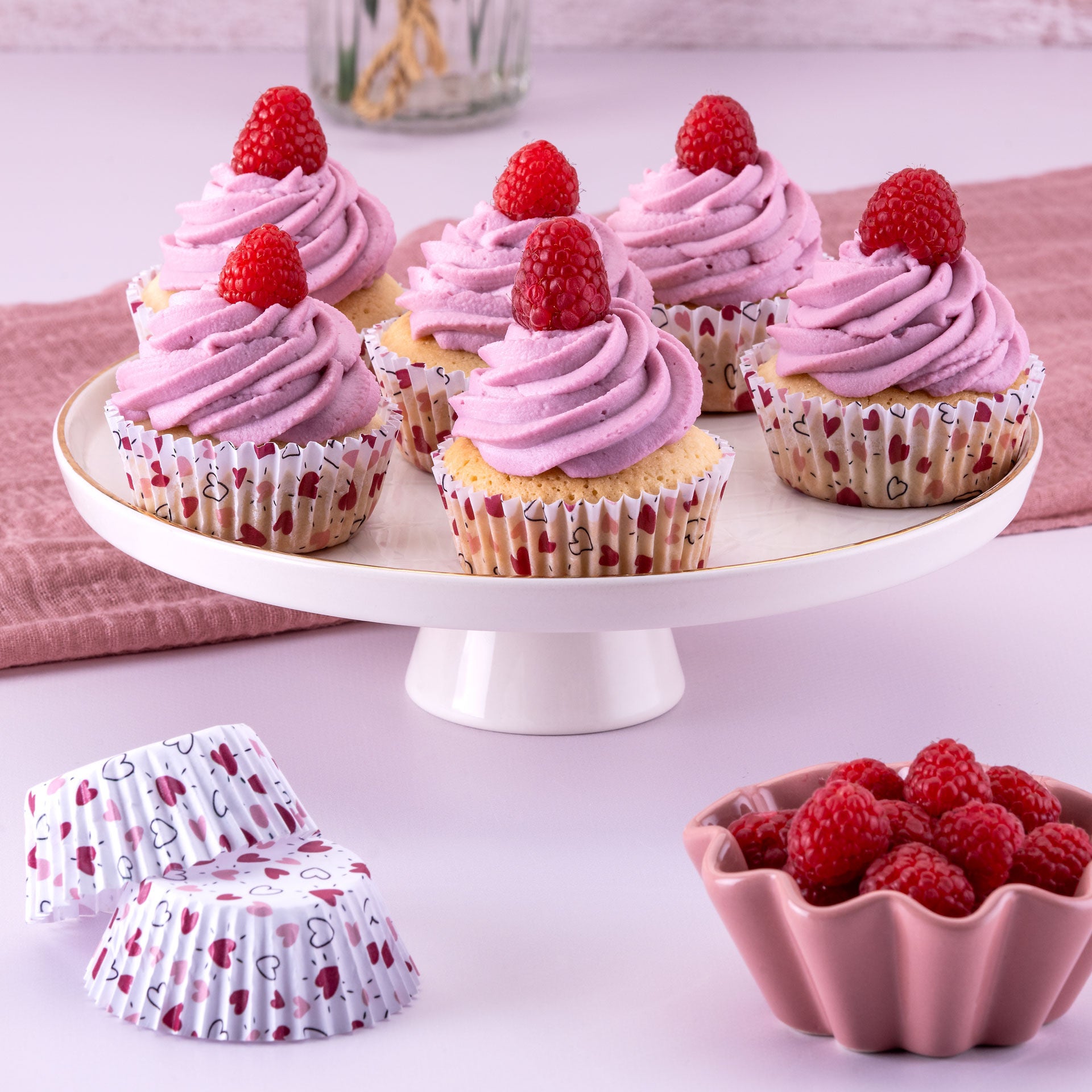 Muffinsformer papir hjerteform 40 stk Ø7 cm - Zenker bakside