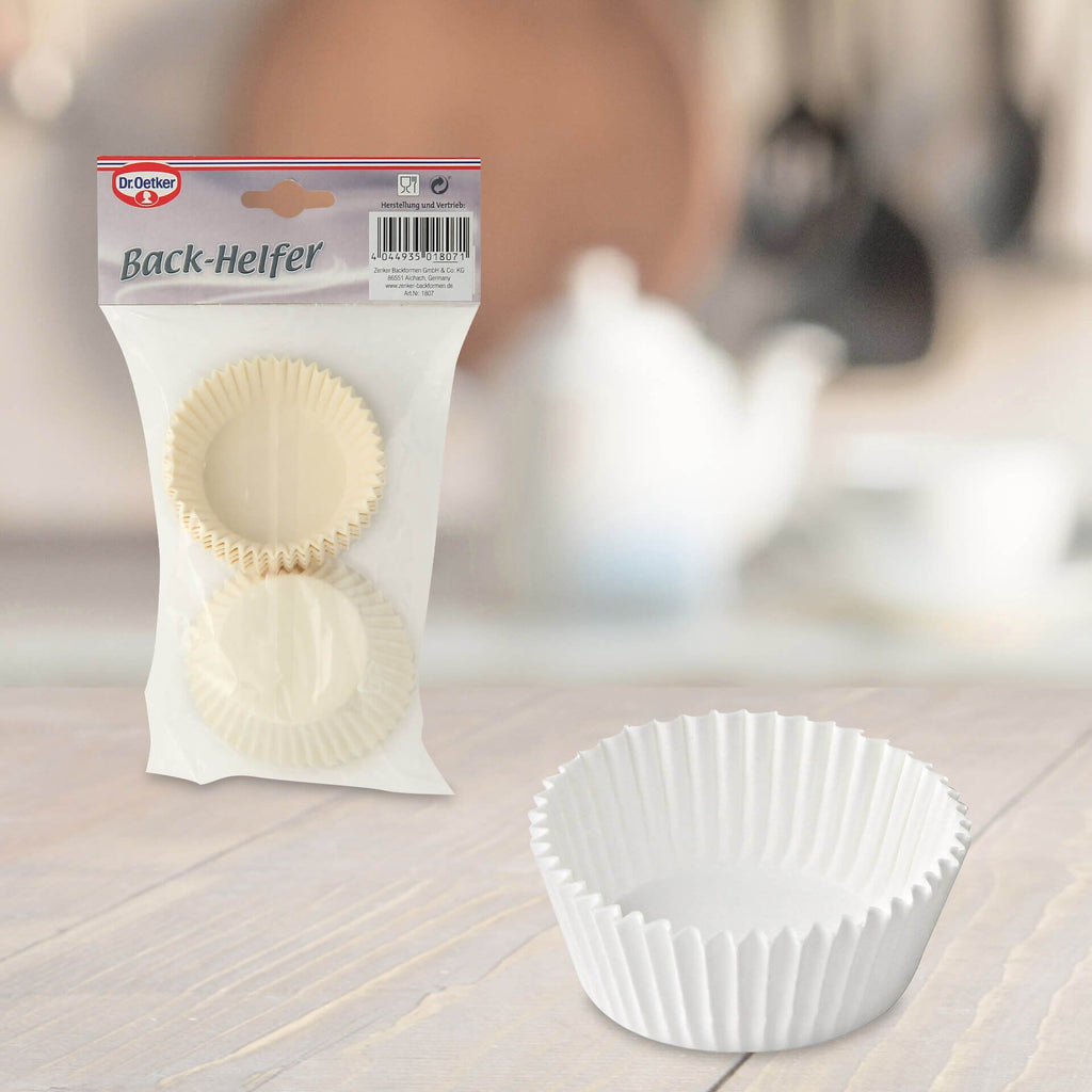 Muffinsformer papir hvit Ø5 cm 150 stk Dr. Oetker detalj