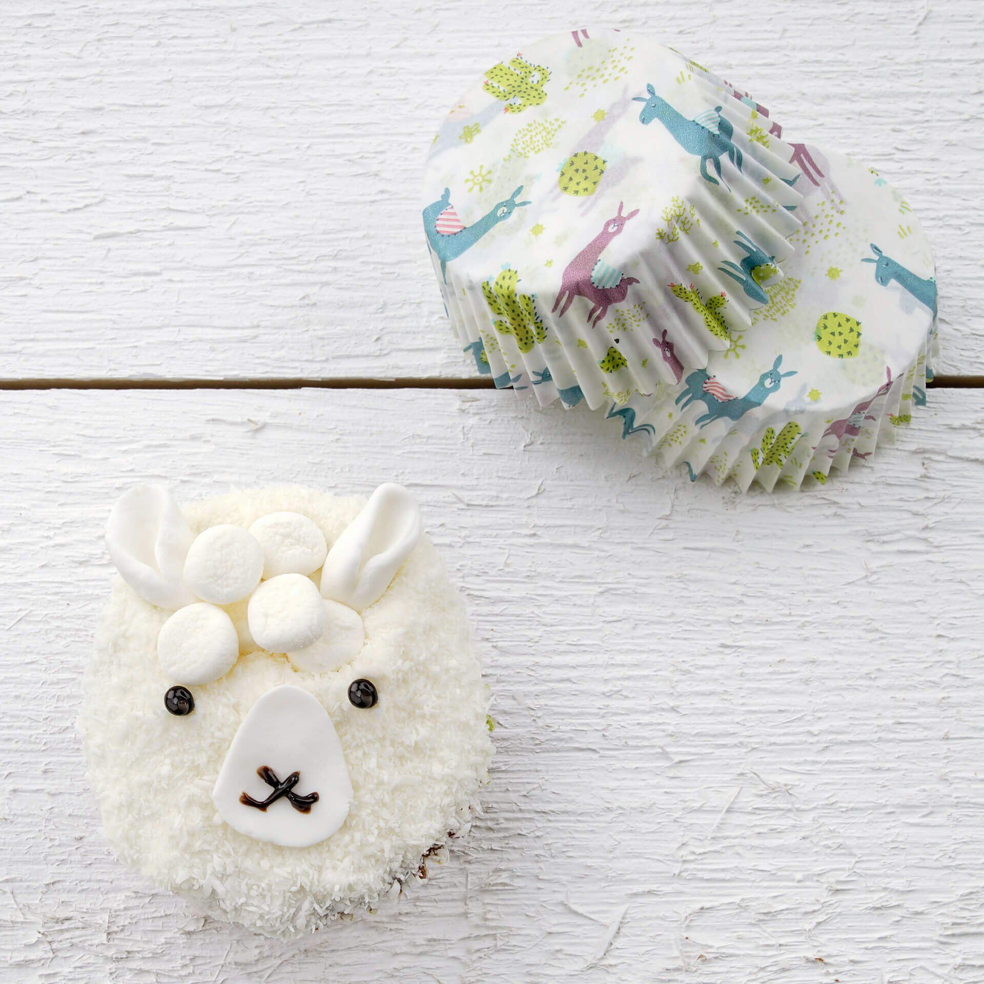 Muffinsformer papir lama/kaktus 50 stk Ø5 cm detalj