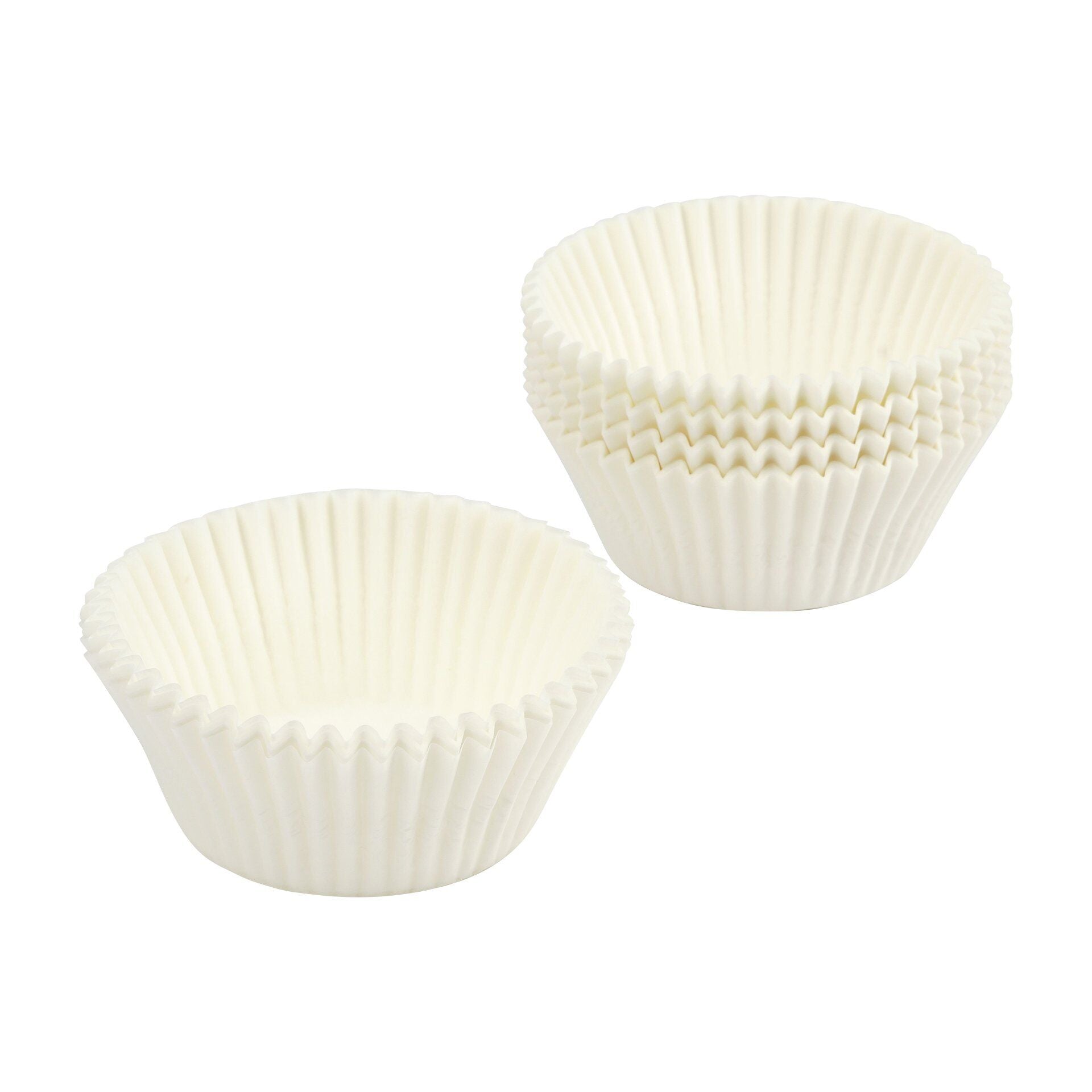 Muffinsformer papir maxi Ø6 cm hvite - Dr. Oetker forfra