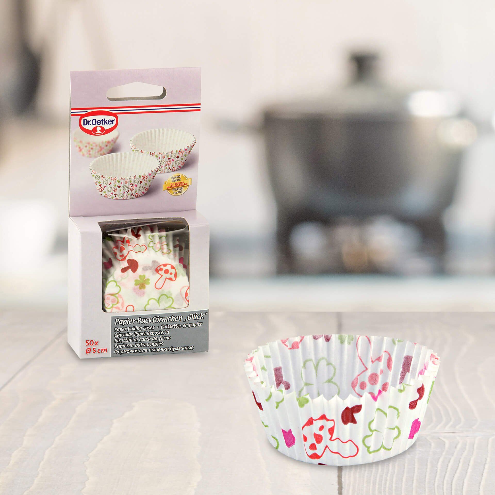 Muffinsformer papir med mønster Ø5 cm 50 stk - Dr. Oetker nærbilde av motiv