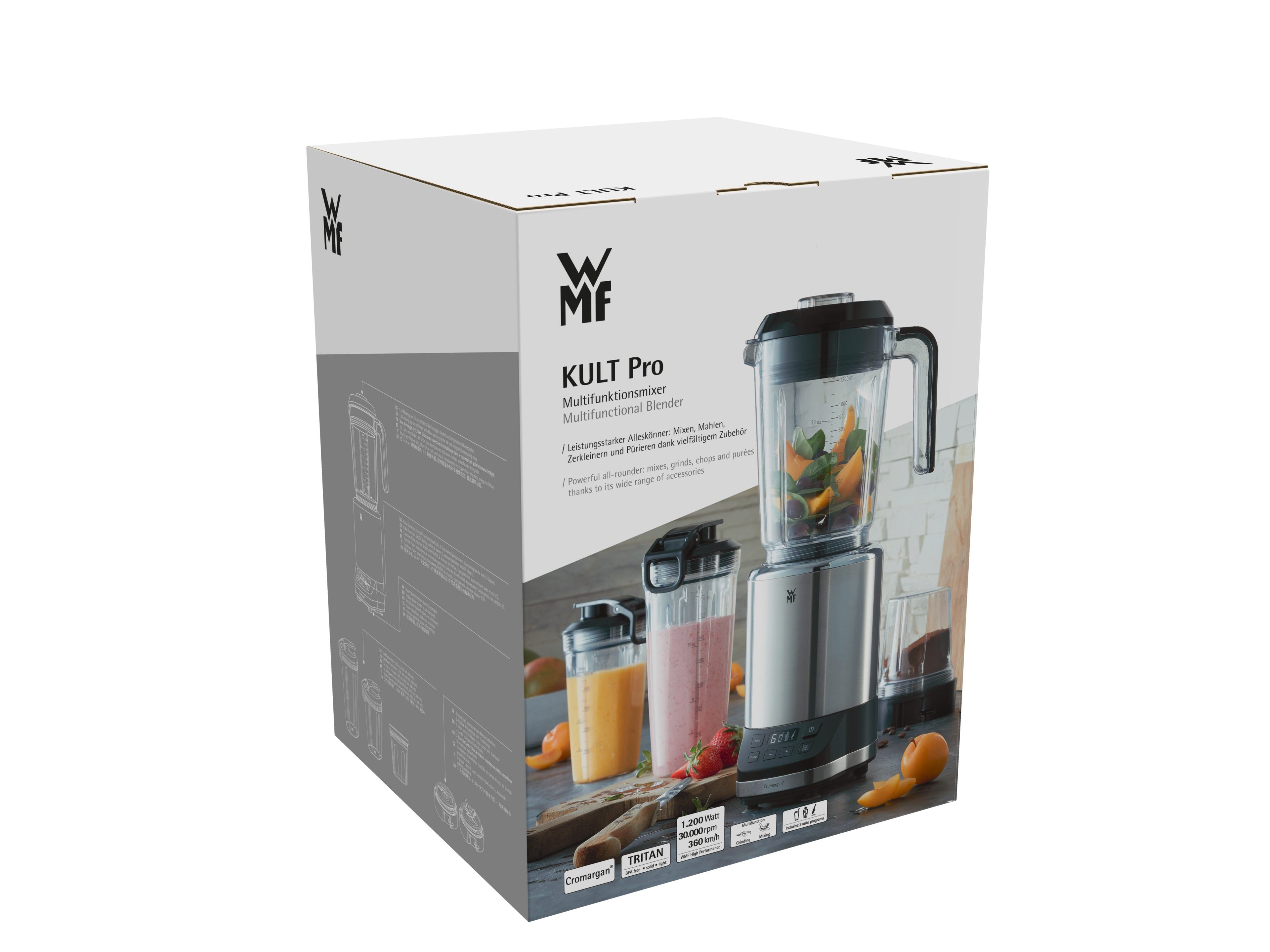 Multifunksjonsblender 1,2 L tritan 1200W Kult Pro - WMF detalj av kontrollknapper