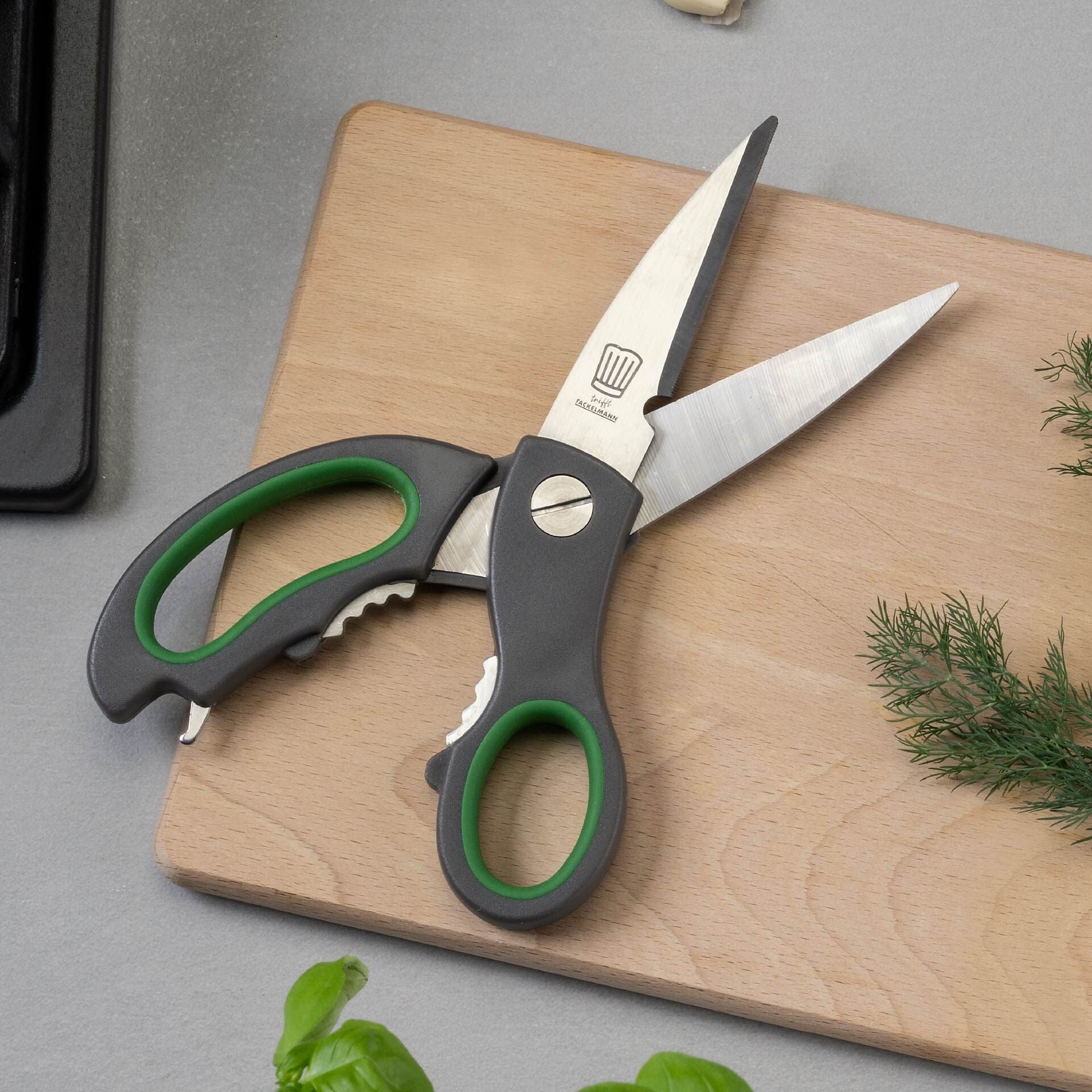 Multifunksjonssakser 23 cm rustfritt stål bakside