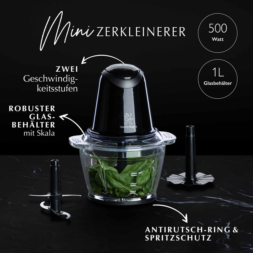 Montert Multikvern elektrisk glass 1 L 500W - Stanley Rogers på kjøkkenbenk
