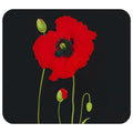 Multiplate glass 56×50 cm valmuedesign sprut-/skjærebeskyttelse forfra