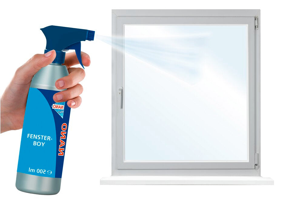 Nano vindusrens 500 ml for glass og speilflater - Maximex bakside