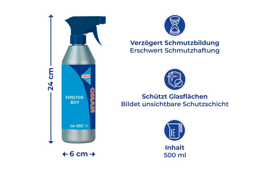 Nano vindusrens 500 ml for glass og speilflater - Maximex detalj
