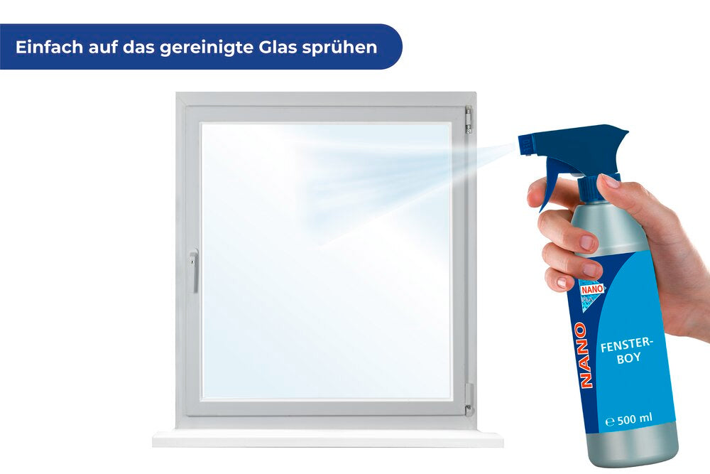 Nano vindusrens 500 ml for glass og speilflater - Maximex flaske nærbilde