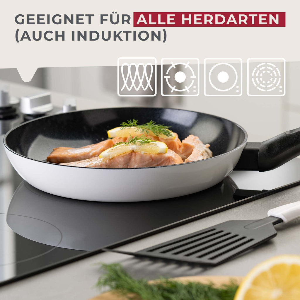 Nærbilde av håndtak på Stekepanne Arcadalina keramikk non-stick Ø24 cm