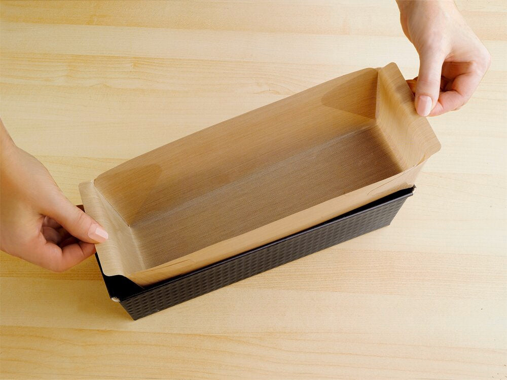 Non-stick bakeforminnlegg rektangulær gjenbrukbar - Wenko bakside