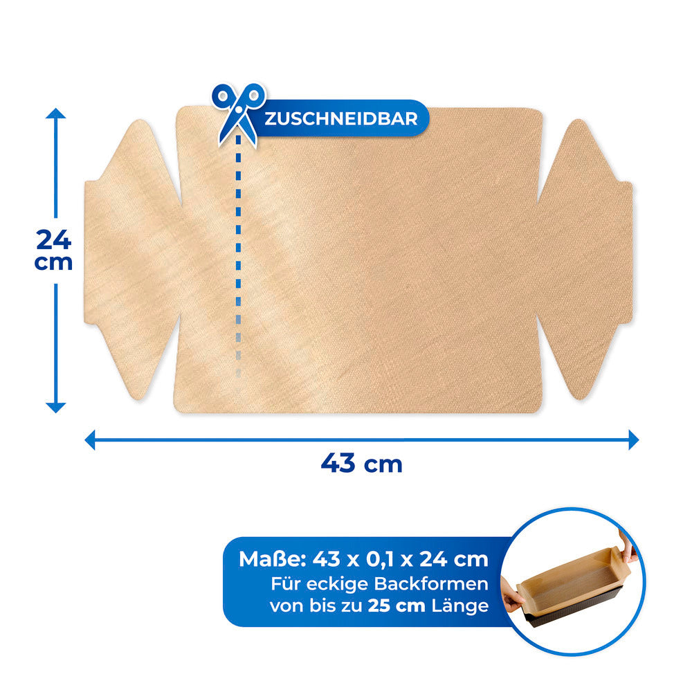 Non-stick bakeforminnlegg rund og firkantet 2-delt WENKO i bruk