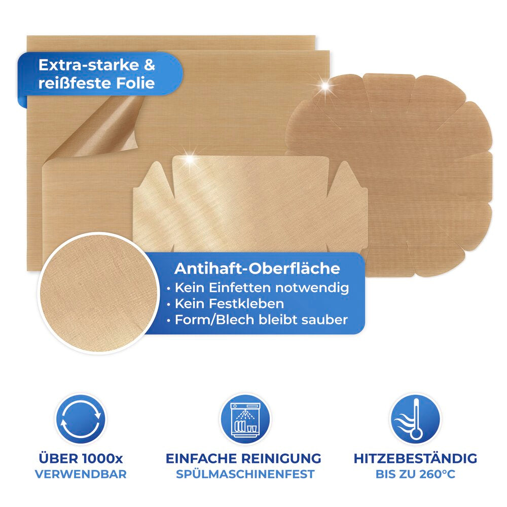 Non-stick bakematte tilpassbar 4-delt gjenbrukbar - WENKO detalj