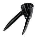 Nøtteknekker og lokkåpner 2-i-1 aluminium 18 cm - Fackelmann sett forfra med svart spiral og ergonomisk grep