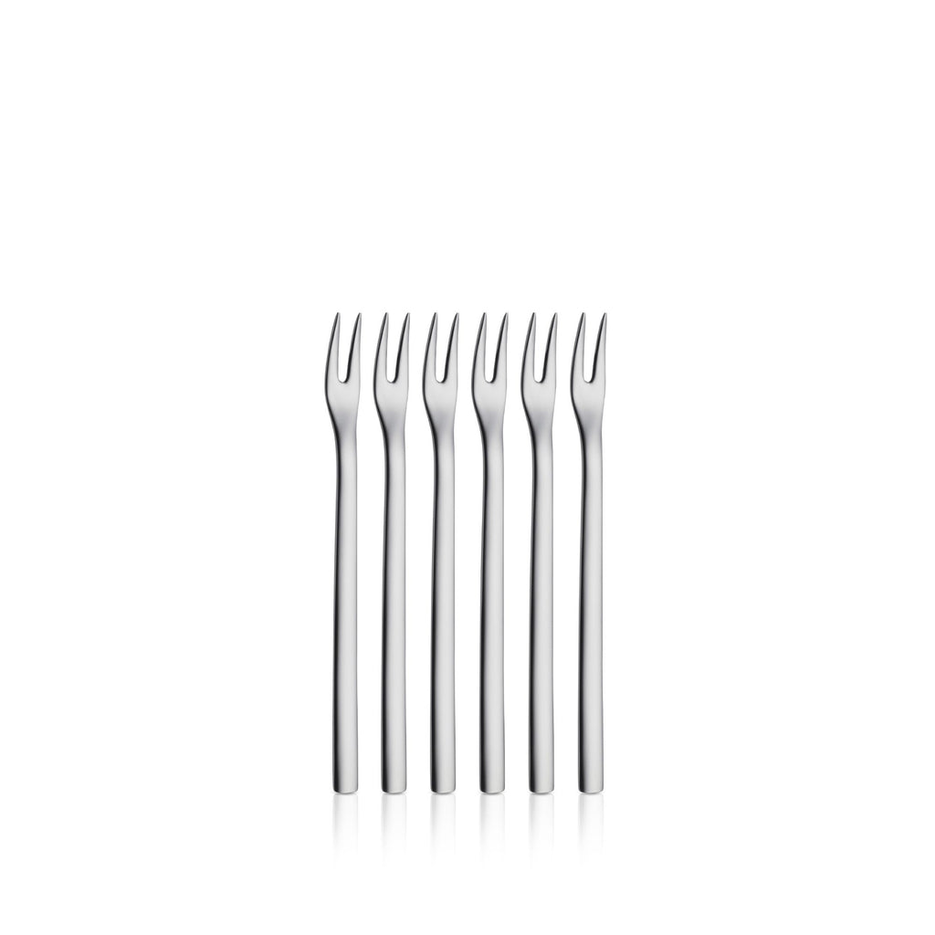 Nuova bolle-gaffelsett 6-delt rustfritt stål 12,5 cm forfra