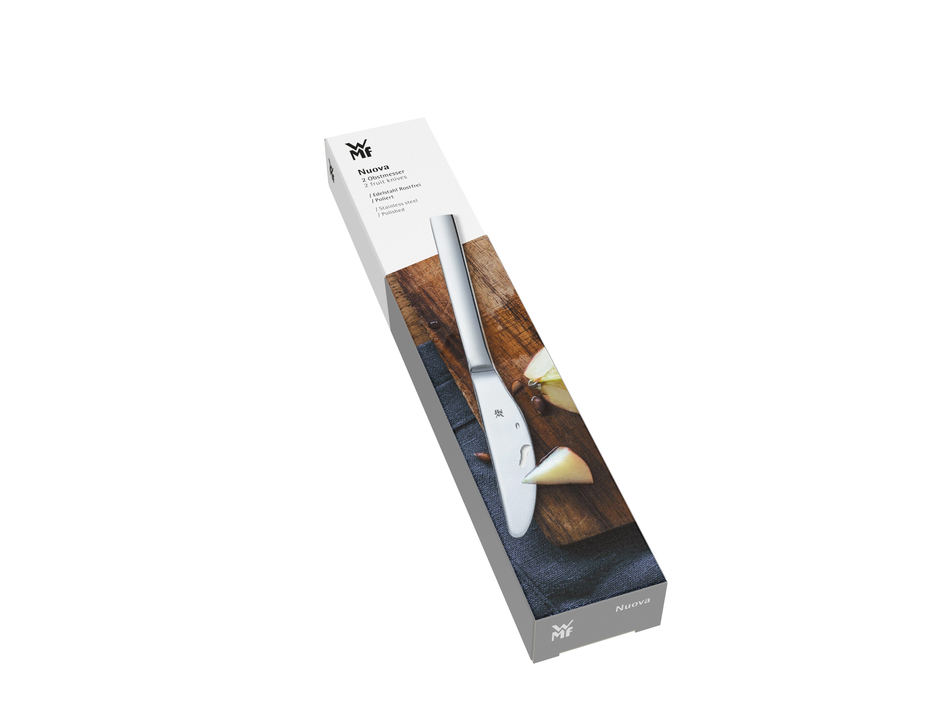 Detalj av Nuova fruktkniv-sett 2-delt polert rustfritt stål 18 cm