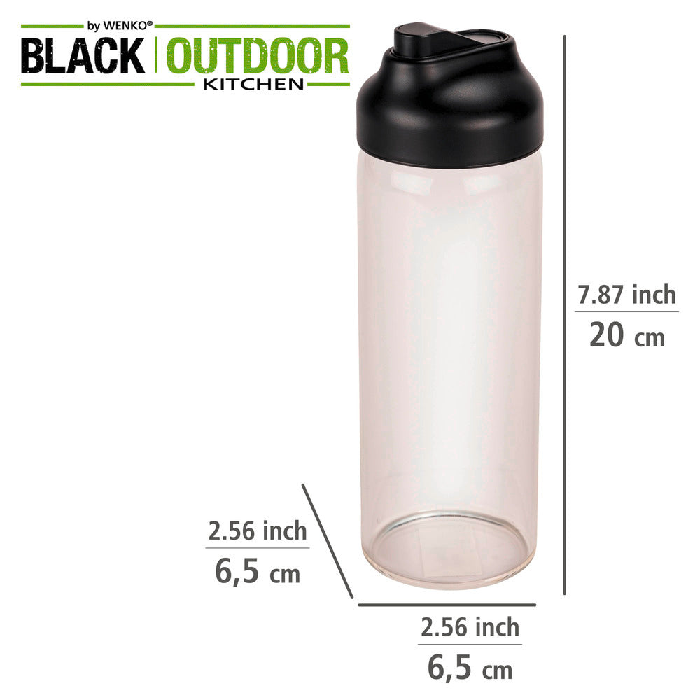 Detalj av lokket på Olje- og eddikflaske glass 0,45 L med automatisk lokk - Wenko