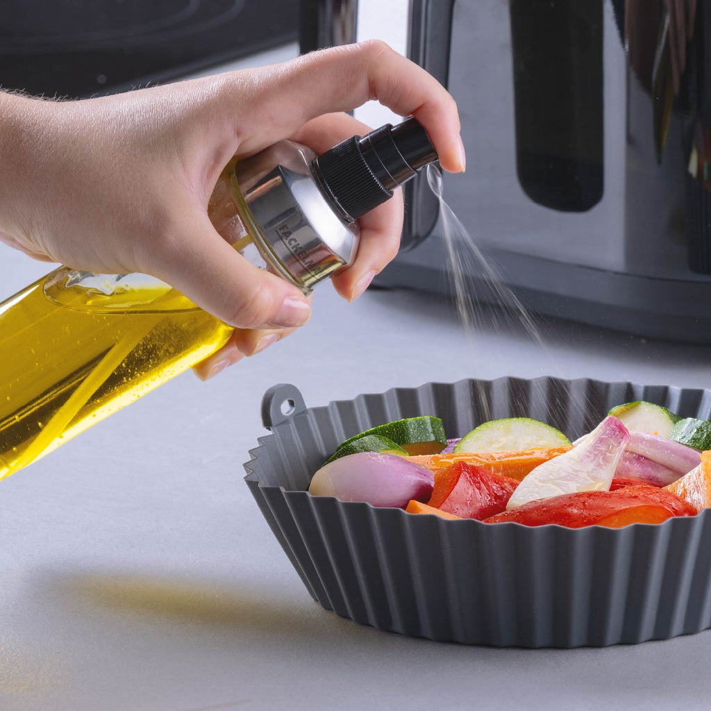 Oljesprayer glass 200 ml for airfryer og matlaging - Fackelmann bakside